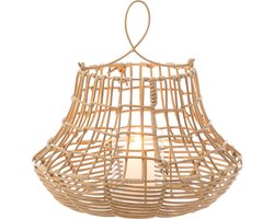 J-Line windlicht Hangend Hoog - rotan - naturel
