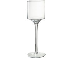J-Line windlicht Seni - glas - transparant - medium