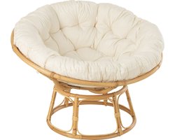 J-Line zetel Celine + Kussen - rotan - naturel