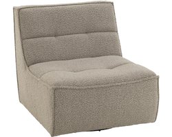 J-Line zetel Draaiend Vierkant - hout/textiel - taupe