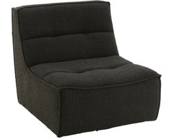 J-Line zetel Draaiend Vierkant - hout/textiel - zwart