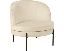 J-Line zetel - ijzer - gebroken wit/zwart