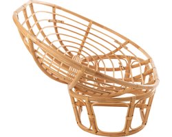 J-Line zetel Roni+ kussen - jute/textiel - naturel/wit