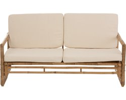 J-Line zetel Rotan 2 pers - bamboe/textiel - naturel-