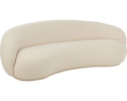 J-Line Zetel Sneeuw Populierenhout/Schuim Wit