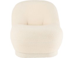 J-Line zetel Teddy Bouclé - velvet - wit