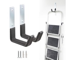 J-shaped Garage Hooks - Pack of 2 Heavy Duty Wall Hooks - Zware Universele Schroefhaak voor Wandmontage - Grote Wandhaken