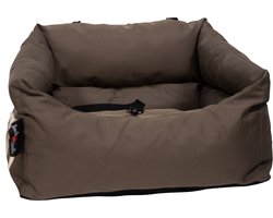 Jack And Vanilla - autostoel voor de hond - bruin - voor veilig vervoeren van uw hond - veilig op reis - Afmetingen: 50 × 45 × 30 cm - tot 10 kilo -