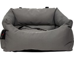 Jack And Vanilla - autostoel voor de hond - grijs - voor veilig vervoeren van uw hond - veilig op reis - Afmetingen: 50 × 45 × 30 cm - tot 10 kilo -