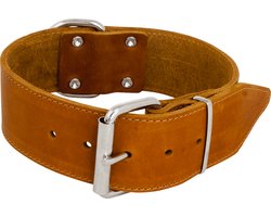 Jack And Vanilla - Halsbanden - Vetleder Brede Halsband - Cognac - 30mmx40cm 45/7218 - 176208