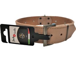 Jack and Vanilla Honden halsband leer - Lengte 50 cm - Verstelbaar 32 / 42 cm - Honden halsbanden