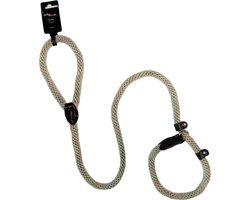 Jack and Vanilla Hondenriem met sliphalsband - Lengte 140 cm - Uitlaatriem - Honden halsband - Halsband hond - Sliplijn - Slipriem - Walkabout - Beige