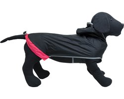 Jack and Vanilla OUTDOOR Hondenregenjas met capuchon - Ruglengte 40cm - Zwart - Hondenjas - Honden jas - Regenjas