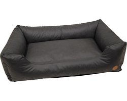Jack and Vanilla Timeless Classy Sofa - Hondenmand - Kunstleer - Zwart - Maat XL: 120x82x27 cm