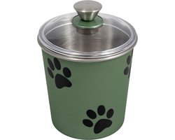 Jack And Vanilla - Voer- En Drinkbakken - Bon Appetit Inox Koekjestrommel - Groen - 19l 51/0092 - 178751
