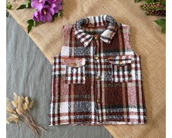 Jack Bruin baby bodywarmer - Wollen met drukknopen | Jacks & Jassen | Moonbloom Création