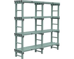 Jackstack Eurostelling 1800(l)x400(d)x1760(h)mm met 4 schappen