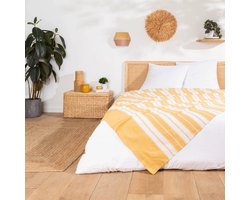 Jacquard geweven deken met strepen ABBY, 180 x 220 cm