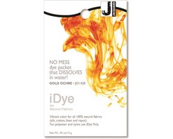 Jacquard textielverf iDye Natural 14 gr Gele Oker voor natuurlijke stoffen.