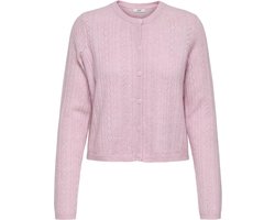 Jacqueline de Yong Vest Jdyapril Life L/s O-neck Cardigan K 15363301 Fragrant Lilac/melange Dames Maat - XXL