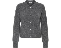 Jacqueline de Yong Vest Jdylumi Life L/s Button Cardiga Knt 15326819 Dark Grey Melange Dames Maat - XL