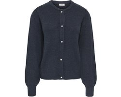 Jacqueline de Yong Vest Jdylumi Life L/s Button Cardiga Knt 15326819 Total Eclipse/melange Dames Maat - S