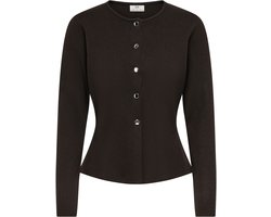 Jacqueline de Yong Vest Jdyprime Life L/s On Fitted Cardiga 15347276 Chocolate Torte Dames Maat - M