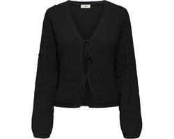 Jacqueline de Yong Vest Jdysigrid Life L/s Tie Cardigan Knt 15351394 Black Dames Maat - M