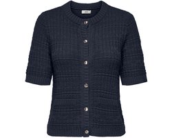 Jacqueline de Yong Vest Jdytikka S/s O-neck Cardigan Knt 15351820 Total Eclipse Dames Maat - L