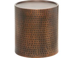 Jafar|Bijzettafel in metaal koper antiek look