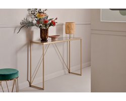 Jahnke Moebel Glam Glas / Goud Sidetable