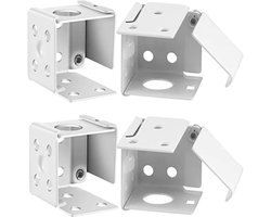 Jaloezie-fittingen set van 4 - Wit venster profiel montagebeugel voor gordijnen