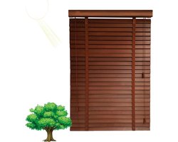 Jaloezieën Hout 50cm 60cm 80cm 90cm 100cm 120cm 140cm Breed,Echt Houten Jaloezieën Venetian Voor Ramen,Horizontale Jaloezie,Privacy Gordijnen,Warmte-isolerende Rolluiken,W×H-85×180cm(33 * 71in)
