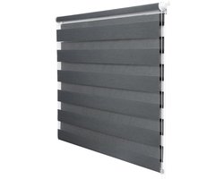 Jaloezieën - Raambekleding Gordijn - Zon En Inkijk Weren - Ademend Polyester Materiaal - 50 x 50 cm - Donkergrijs