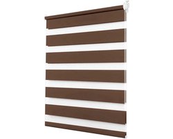 Jaloezieën - Raambekleding Gordijnen - Privacy en Lichtregeling - Lichtfilterend en Verduisterend - 55 x 120 cm - Bruin