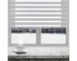 Jaloezieën - Raambekleding Gordijnen - Privacy en Zonwering - Ademend Polyester - 40 x 300 cm - Wit