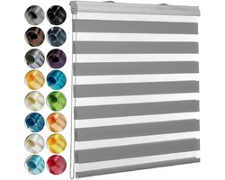 Jaloezieën Venetian 95 x 240 cm Bescherming Tegen Zon En Inkijk Geplooide venster tinten Alle Montageonderdelen Inbegrepen voor ramen en deuren, Donkergrijs