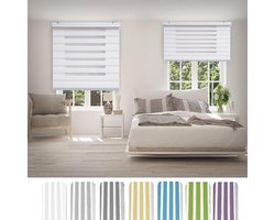 Jaloezieën Voor Ramen - Raambekleding Gordijnen - Privacy Creëren - Licht- En Verblindingsbescherming - 95 x 250 cm - Wit