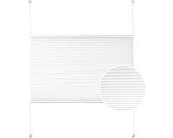 Jaloezieën - Wit - Verduisterend - Zonder boren - 95x130cm