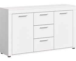 Jam dressoir 2 deuren, 3 lades wit.