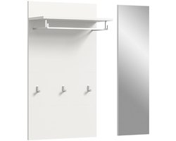 Jam garderobe opstelling 2 delen wit.