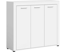 Jam garderobekast schoenenkast wit melamine - 37x120x108cm