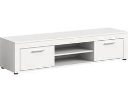 Jam TV-meubel 2 vouwdeuren, 2 planken wit.