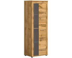 Jam vitrinekast Wotan eiken NB - 35x60x159cm