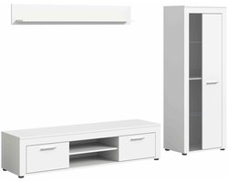 Jam woonkamercombinatie wit melamine - 35x235x159cm