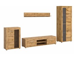 Jam woonkamercombinatie Wotan Oak NB - 35x310x169cm