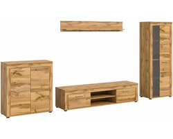 Jam woonkamercombinatie Wotan Oak NB - 35x330x159cm