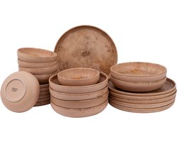James Cooke - Dune serviesset - 6 persoons - Lichtbruin