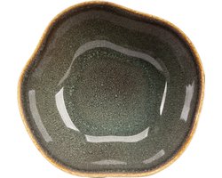 James Cooke - Moss - Schaal - Kom - 2 stuks - ø 16 cm - Groen - Organische vorm - Stoneware - Bordenset