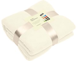 James & Nicholson Fleece Plaid Off White 170 x 130 cm
